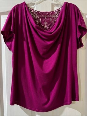 Karen Brooks Scoop Neck Crochet Top
